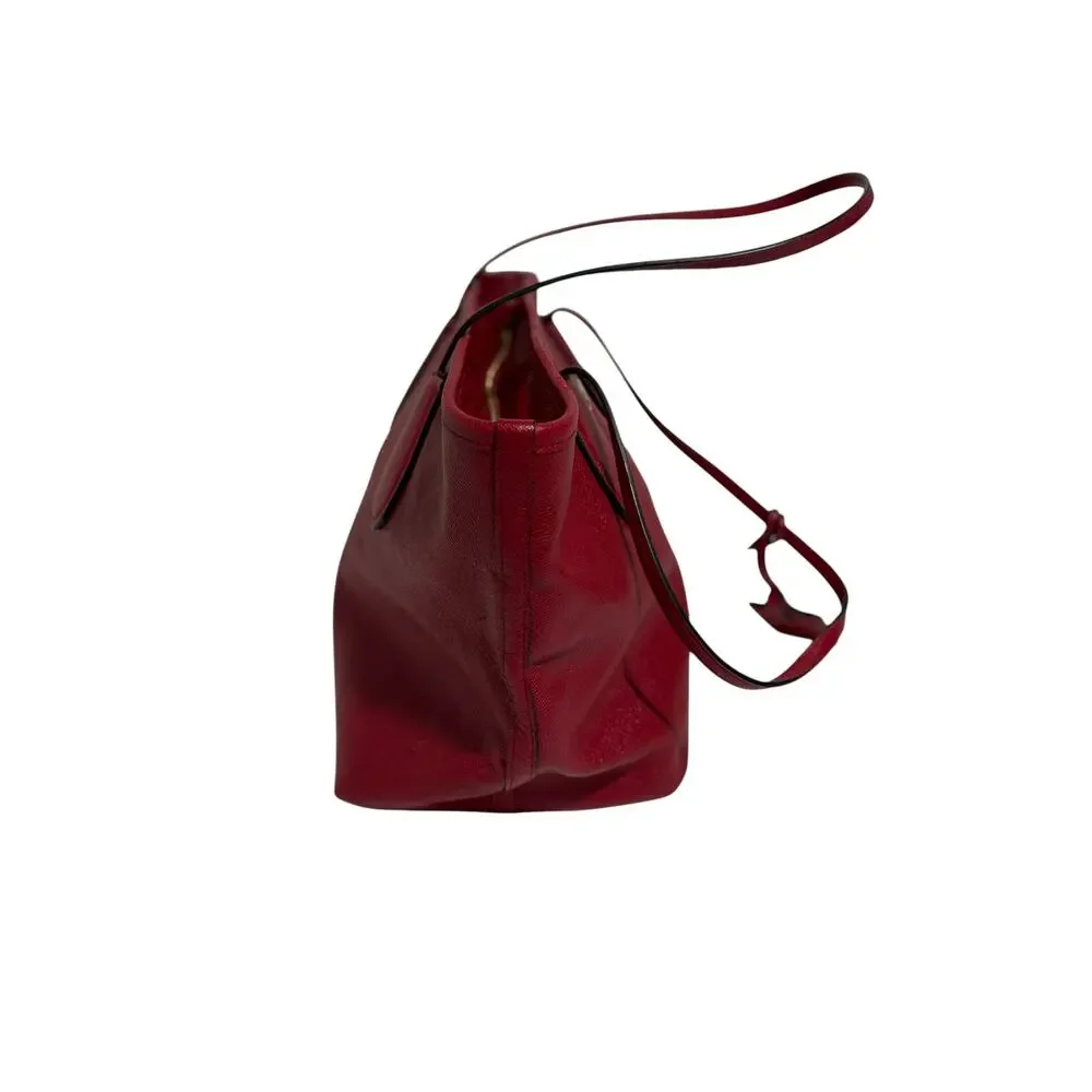 COACH Red Current Leather Taxi Tote Bag